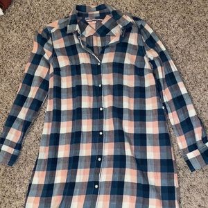 Tommy Hilfiger Plaid button up Tshirt dress